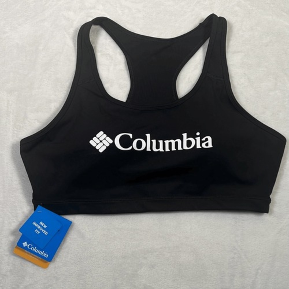 Columbia Women 1 Pack Classic Logo Racerback Omni Wick Bra Size XL Sport Bra New